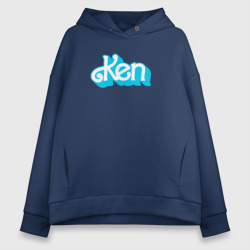Женское светящееся худи Ken blue logo