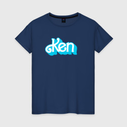 Светящаяся женская футболка Ken blue logo