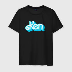 Светящаяся мужская футболка Ken blue logo