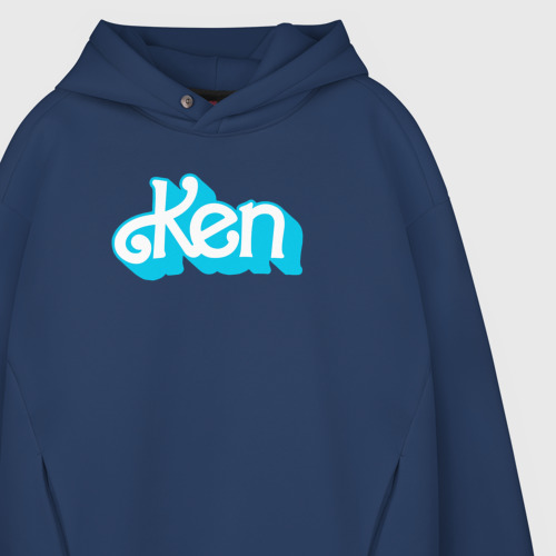 Мужское светящееся худи Ken blue logo, цвет темно-синий - фото 9