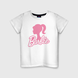Светящаяся детская футболка Pink Barbie silhouette