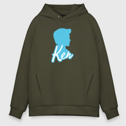 Мужское светящееся худи Blue Ken silhouette