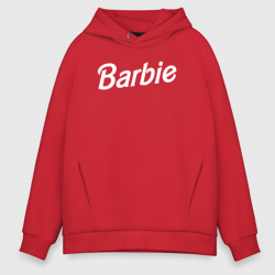 Мужское светящееся худи Logo white Barbie