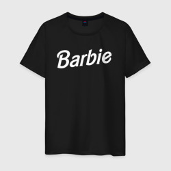 Светящаяся мужская футболка Logo white Barbie