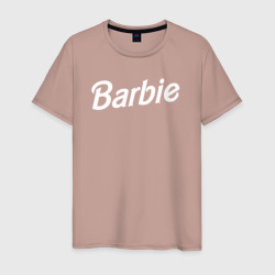 Светящаяся мужская футболка Logo white Barbie