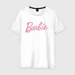 Светящаяся мужская футболка Pink Barbie logo