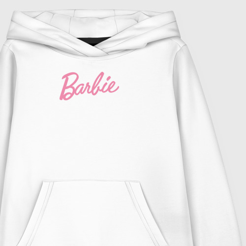 Детская светящаяся толстовка Pink Barbie logo, цвет белый - фото 9