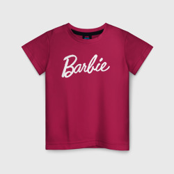 Светящаяся детская футболка Barbie white logo