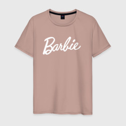 Светящаяся мужская футболка Barbie white logo