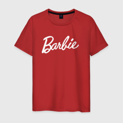 Светящаяся мужская футболка Barbie white logo
