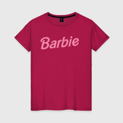 Светящаяся женская футболка Logo Barbie Pink