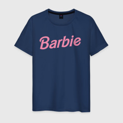 Светящаяся мужская футболка Logo Barbie Pink