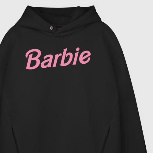 Мужское светящееся худи Logo Barbie Pink, цвет черный - фото 9