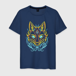 Светящаяся мужская футболка Neon line fox