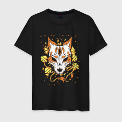 Светящаяся мужская футболка Japanese kitsune