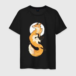 Fox white moon – Светящаяся футболка с принтом купить со скидкой в -20%