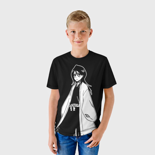 Детская футболка 3D с принтом Рукия - Блич, фото на моделе #1