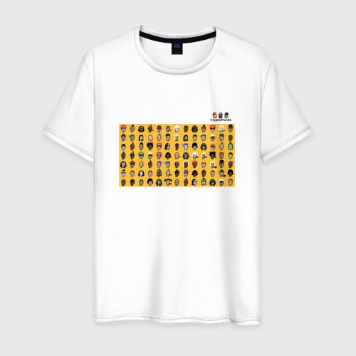 Мужская футболка из хлопка с принтом CryptoPunks, вид спереди №1