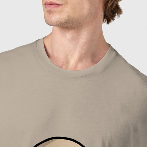 Мужская футболка хлопок Птенец вылупившийся из яйца, цвет миндальный - фото 6