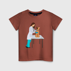 Детская футболка хлопок Врач и собака