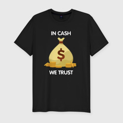 Мужская футболка хлопок Slim In cash we trust