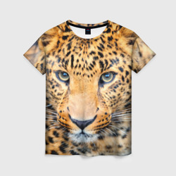 Женская футболка 3D Дальневосточный леопард