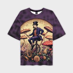 Мужская футболка oversize 3D Джентельмен в грибной стране