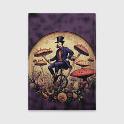 Обложка для автодокументов Джентельмен в грибной стране