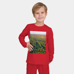 Детская пижама с лонгсливом хлопок Футбольное поле с высоты - фото 2