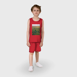 Детская пижама с шортами хлопок Футбольное поле с высоты - фото 2