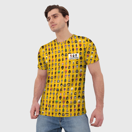 Мужская футболка 3D Crypto punks, цвет 3D печать - фото 3
