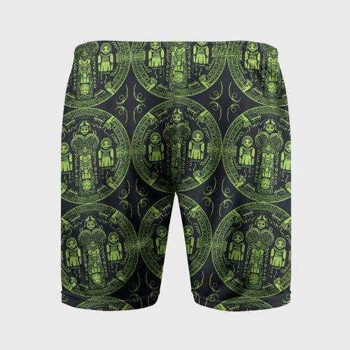 Мужские шорты спортивные Орнамент маори, цвет 3D печать - фото 2