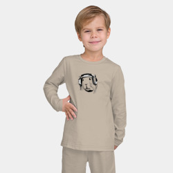 Детская пижама с лонгсливом хлопок Свинка в наушниках - фото 2