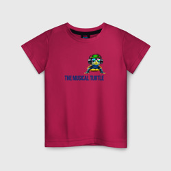 Детская футболка хлопок Музыкальная черепаха