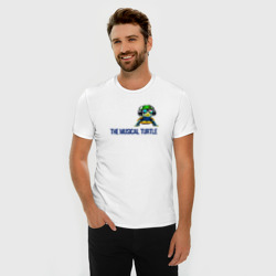 Мужская футболка хлопок Slim Музыкальная черепаха - фото 2