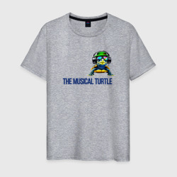 Мужская футболка хлопок Музыкальная черепаха