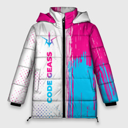 Женская зимняя куртка Oversize Code Geass neon gradient style: по-вертикали