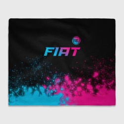 Плед 3D Fiat - neon gradient: символ сверху