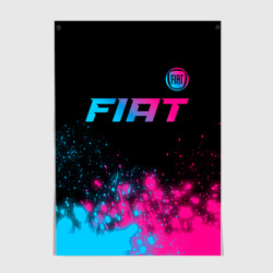 Постер Fiat - neon gradient: символ сверху