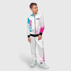 Детский костюм 3D Ford neon gradient style: надпись, символ - фото 2