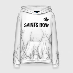 Женская толстовка 3D Saints Row glitch на светлом фоне: символ сверху
