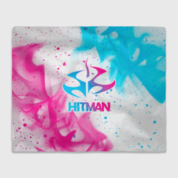 Плед 3D Hitman neon gradient style