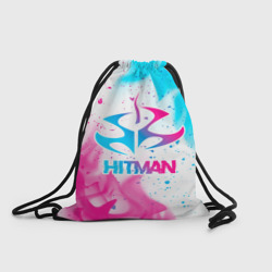 Рюкзак-мешок 3D Hitman neon gradient style