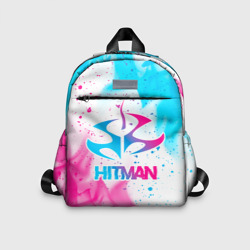 Детский рюкзак 3D Hitman neon gradient style