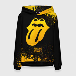 Женская толстовка 3D Rolling Stones - gold gradient