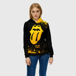 Женская толстовка 3D Rolling Stones - gold gradient - фото 2