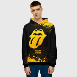 Мужская толстовка 3D Rolling Stones - gold gradient - фото 2