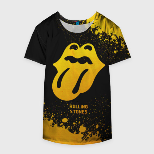 Накидка на куртку 3D Rolling Stones - gold gradient, цвет 3D печать - фото 4