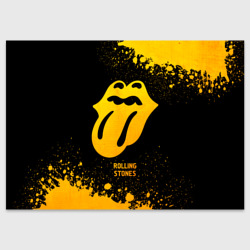 Поздравительная открытка Rolling Stones - gold gradient