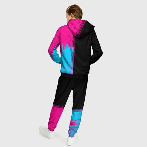 Мужской костюм с толстовкой 3D Breaking Benjamin - neon gradient: по-вертикали, цвет черный - фото 4